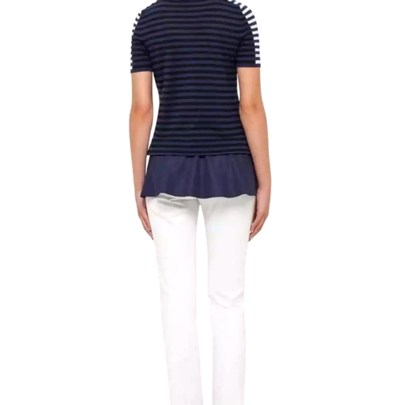 Akris Punto - Short Sleeve Knit Striped Top - Size 8 - Picture 3 of 12